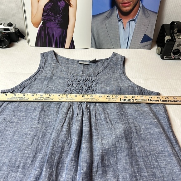 Kenar 100% linen shift dress with pockets - Picture 6 of 11